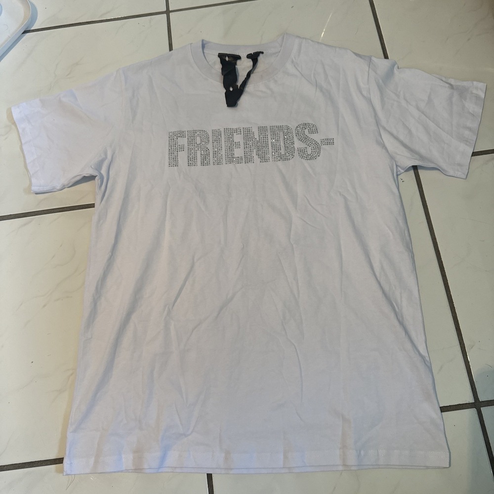 Vlone x Swavorski Friends T-Shirt Men's Size Large Designer Hype ASAP Rocky